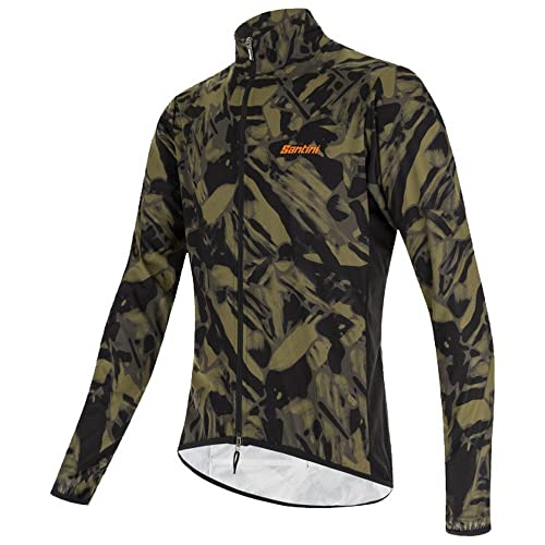 Santini Nebula Gravel 2021 - Chaqueta impermeable para hombre, Verde militar., small