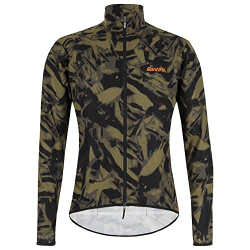 Santini Nebula Gravel 2021 - Chaqueta impermeable para hombre, Verde militar., small