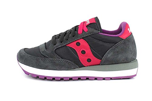 Saucony Jazz Original, Zapatillas de Cross Mujer, Gris (Charcoal/Pink), 37 EU