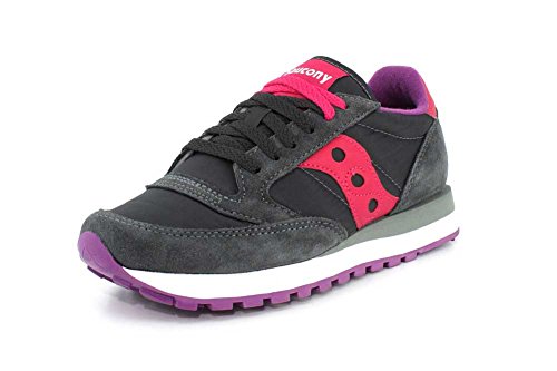 Saucony Jazz Original, Zapatillas de Cross Mujer, Gris (Charcoal/Pink), 37 EU