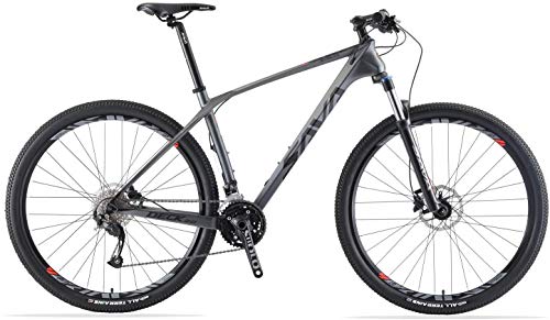 SAVADECK DECK2.0 Bicicleta de montaña de Carbono 26 '' / 27.5"/ 29" Bicicleta de montaña de Carrera XC MTB de Fibra de Carbono de Cola Dura Completa con 27 velocidades Shimano Altus M2000 GroupSet