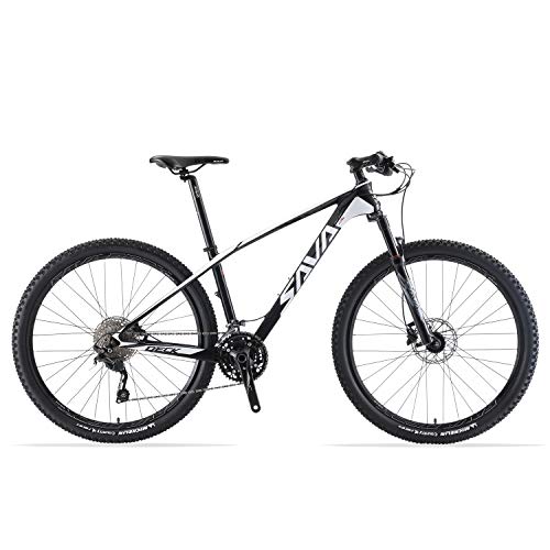 SAVADECK DECK6.0 Bicicleta de Montaña Carbono Ultraligera MTB de 27.5/29 Pulgadas con Cola rígida Completa con neumáticos Shimano DEORE M6000 Gpuppreset de 30 velocidades y Neumáticos Continental