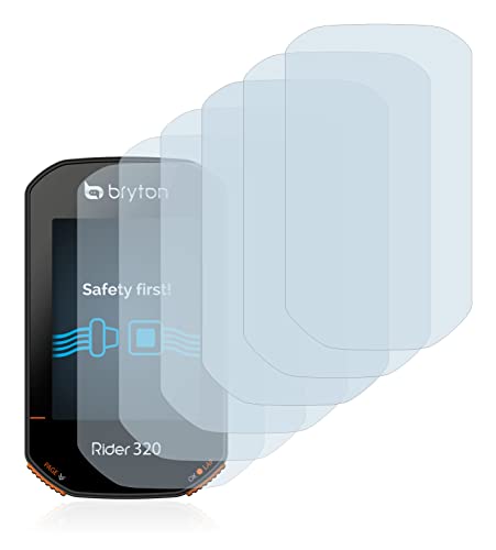 savvies Protector Pantalla Compatible con Bryton Rider 320 (6 Unidades) Película Ultra Transparente