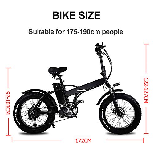 SAWOO Bicicleta eléctrica 4.0 Fat Bike Neumático 20 Pulgadas Fat Bike Bicicleta eléctrica Plegable 15ah Batería de Litio Bicicleta eléctrica Ebike EU Stock