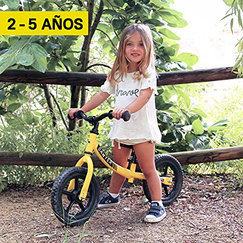 Sawyer - Bicicleta Sin Pedales Ultraligera - Niños 2, 3, 4 y 5 años (Amarillo)