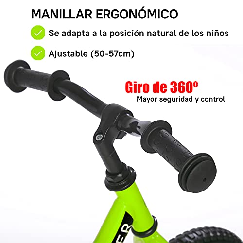 Sawyer - Bicicleta Sin Pedales Ultraligera - Niños 2, 3, 4 y 5 Años (Verde)