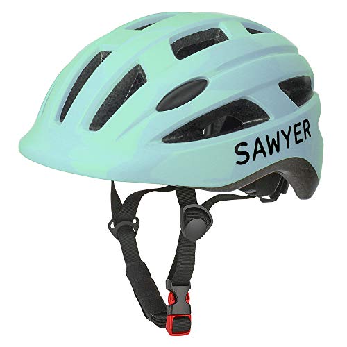 Sawyer Bikes - Casco Infantil Ajustable Niños - Bicicleta/Patinete (Mint)