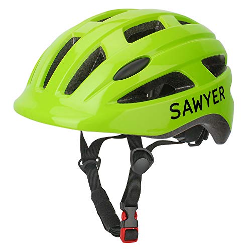 Sawyer Bikes - Casco Infantil Ajustable Niños - Bicicleta/Patinete (Verde)