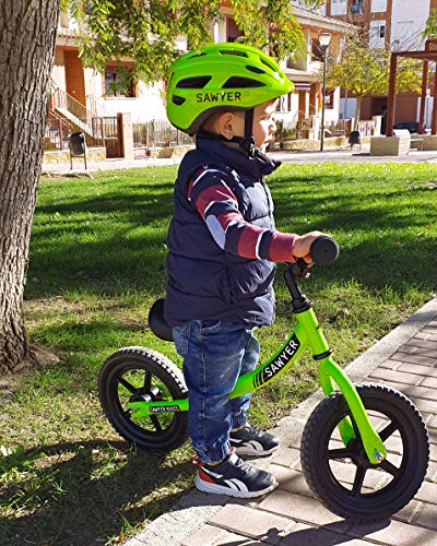 Sawyer Bikes - Casco Infantil Ajustable Niños - Bicicleta/Patinete (Verde)