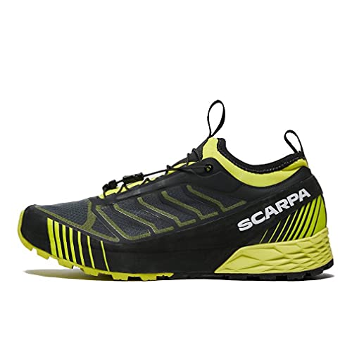 Scarpa RIBELLE Run, Zapatillas de Trail Running Hombre, Black-Lime ARSF Speed Force, 44 EU