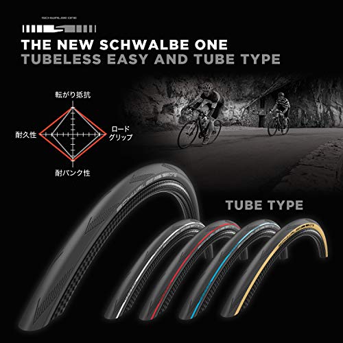 Schwalbe Faltreifen One Hs462a Cubierta 700x25, Deportes y Aire Libre, Negro, 28" 700x25C 25-622