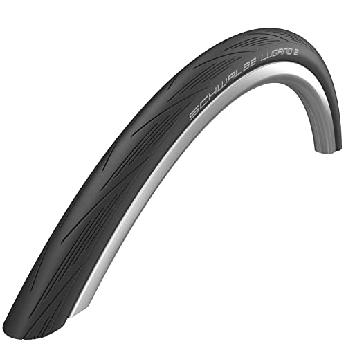 Schwalbe Lugano II A/R Cubierta para Carretera, Deportes y Aire Libre, Schwarz Skin, 700x32