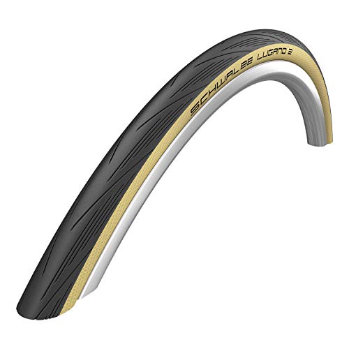 Schwalbe Lugano II Neumáticos para Bicicleta, Deportes Y Aire Libre, Negro y Beige, 28 Pulgadas