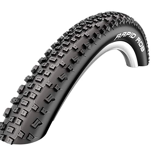 Schwalbe Rapid Rob Cubierta para Bicicleta de montaña, 27.5x2.25, Unisex, Negro