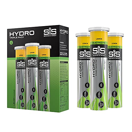 Science in Sport 310001 Go Hydro hidratación, limón, paquete triple - 3 x 20 tabletas