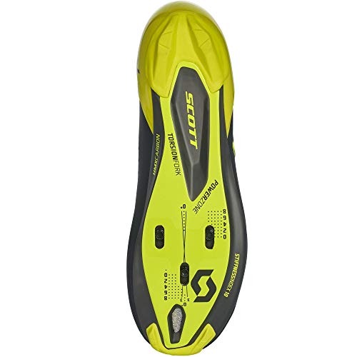 SCOTT Carretera RC Zapatillas de Ciclismo, Hombre, Black/Sulphur Yellow, 46