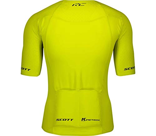 SCOTT Maillot RC Premium KINETECH S/SL, Hombres, sul Yel/blac, L