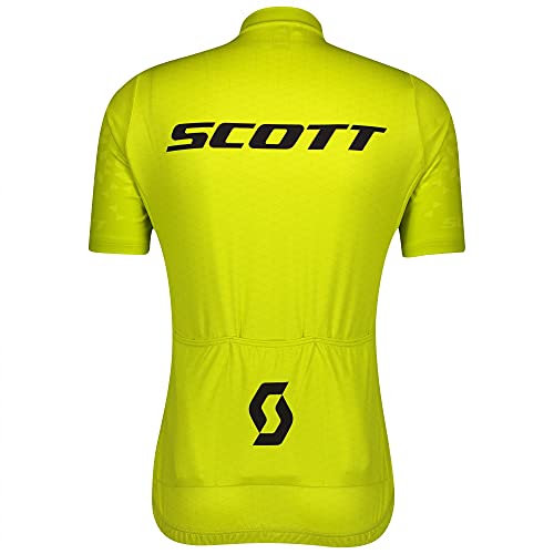 SCOTT Maillot RC Team 10 S/SL, Hombres, Sulphur Yellow/Black, XXL (58)