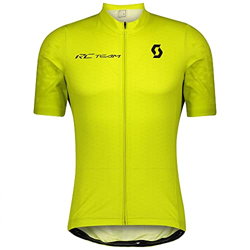 SCOTT Maillot RC Team 10 S/SL, Hombres, Sulphur Yellow/Black, XXL (58)