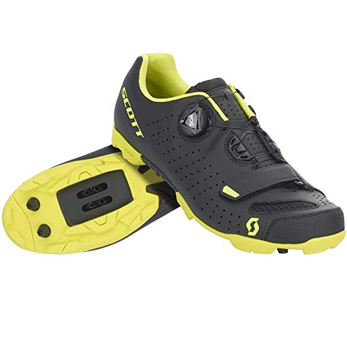 Scott MTB Comp Boa 2020 - Zapatillas de ciclismo, color negro y amarillo, Hombre, Color negro mate Sulphur amarillo., 42