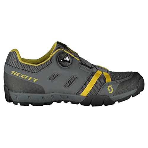 Scott Sport Crus-r Boa 2022 - Zapatillas para bicicleta de montaña, color gris y amarillo