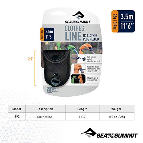 Sea to Summit The Clothesline Accesorios Escalada, Unisex-Adult, Negro, Talla Única