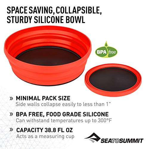 Sea to Summit X-Bowl/XBowl 1700088220 - Cuenco plegable (650 ml), color rojo