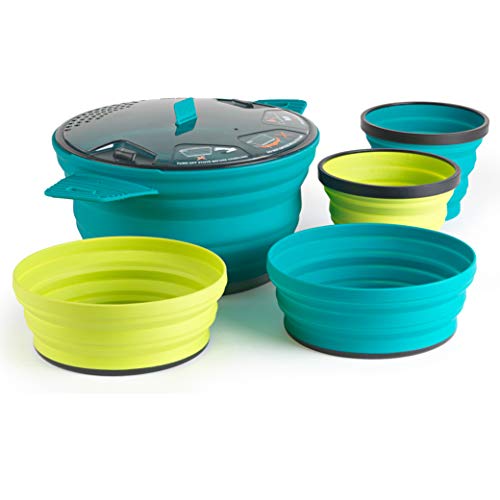 Sea to Summit X-Set: 31 5pc (X-Pot 2.8L, Bowls, 2 X-Mugs) Olla Acampada y Senderismo, Adultos Unisex, Multicolour, Talla Única