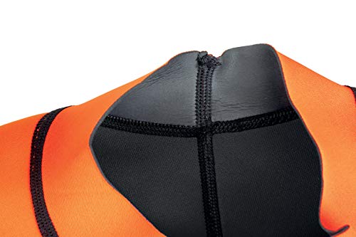 SEAC Fit Short Neopreno 2 mm con Mangas Cortas, Ideal para vestirla bajo del Traje de Buceo, para Nadar o Camiseta de Surf, Hombres, Blanco/Naranja, M