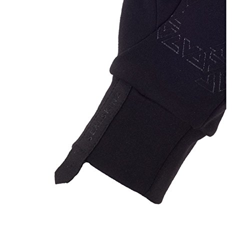 SEALSKINZ Guantes de forro polar elástico, color negro, talla grande