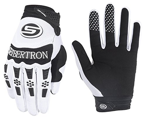 Seibertron Dirtpaw Hombres Profesional Bicicletas MTB Racing Off-Road/Dirt Bike Deportes Guantes (Blanco, M)