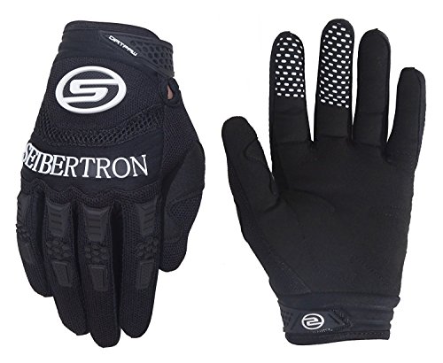 Seibertron Dirtpaw Hombres Profesional Bicicletas MTB Racing Off-Road/Dirt Bike Deportes Guantes (Negro, M)