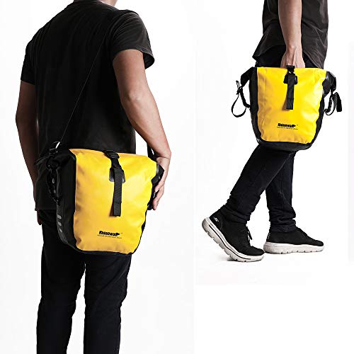 Selighting Bolsa Alforja Trasera para Bicicleta 20L, Grande Bolsa Bicicleta Multifunción Carretera MTB Bicicleta de Montaña (Amarillo)