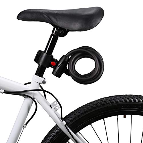 Selighting Candado para MTB Bicicleta Montaña Candado de Cadena Llave para Bicicleta al Aire Libre Ciclismo Scooter Rejas y Otros Artículos Que se Deben Asegurar, 1.8M