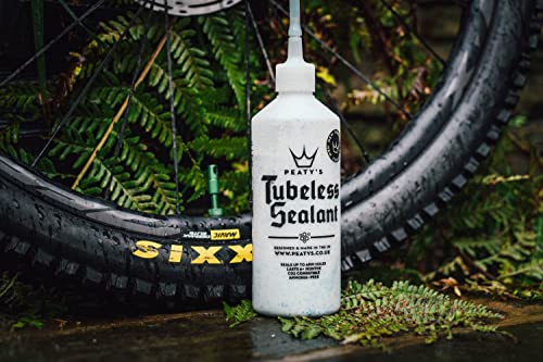 Sellador sin cámara de Peaty's - Sellador líquido para neumáticos de bicicleta (botella de taller de 1 litro)