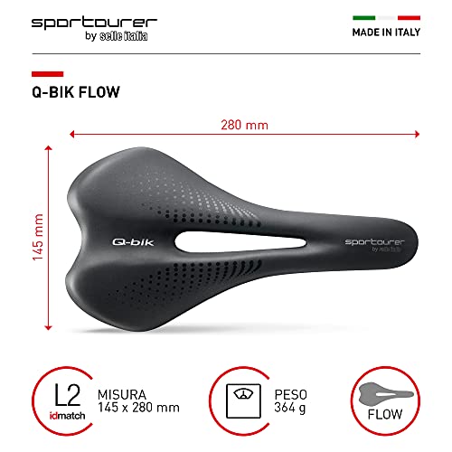 Selle Italia Q-Bike Sillín, Unisex-Adult, Negro, One Size