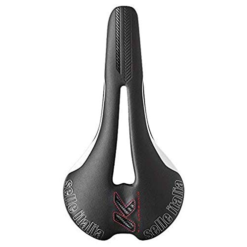 Selle Italia - Sillìn Bicicleta de Carretera FLITE Kit Carbonio Flow, Rail Carbon/Keramic Ø7x9, Sillìn Road Perfomance Fibra-tek Ligero, Comfort