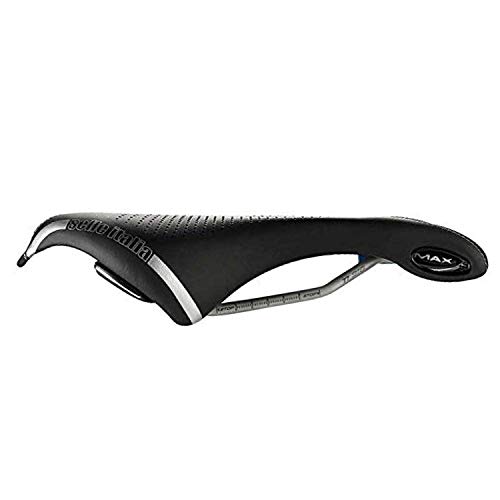 Selle Italia - Sillìn Bicicleta de Carretera MAX FLITE Gel Superflow, Rail TI 316 Tubo Ø7, Sillìn Road Gran Turismo Fibra-tek, Comfort Gel, Amortiguador