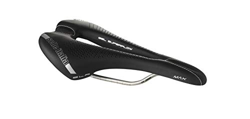 Selle Italia - Sillìn Bicicleta de Carretera MAX SLR Gel Superflow, Rail TI 316 Tubo Ø7, Sillìn Road Gran Turismo Fibra-tek, Comfort Gel, Amortiguador