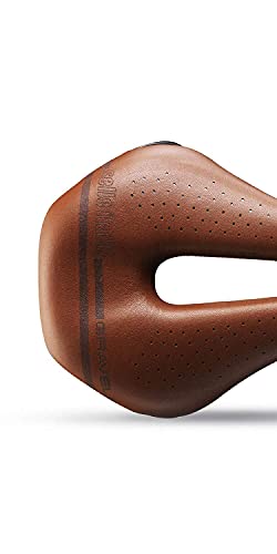 Selle Italia - Sillìn Bicicleta de Carretera Novus Boost Gravel Heritage Superflow, Rail TI 316 Tubo Ø7, Sillìn Corto Road Perfomance Fibra-tek Ligero, Comfort, Amortiguador