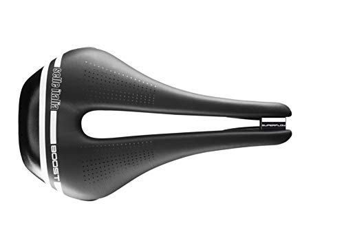 Selle Italia - Sillìn Bicicleta de Carretera Novus Boost TM Superflow, Rail Manganese Tubo Ø7, Sillìn Corto Road Perfomance Duro-tek, Comfort