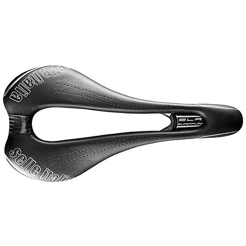 Selle Italia - Sillìn Bicicleta de Carretera SLR Kit Carbonio Superflow, Rail Carbon/Keramic Ø7x9, Sillìn Road Perfomance Fibra-tek Ligero, Comfort