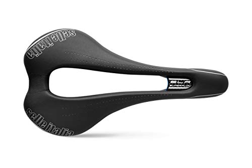 Selle Italia - Sillìn Bicicleta de Carretera SLR SuperFlow, Rail TI 316 Tubo Ø7, Sillìn Road Perfomance Fibra-tek Ligero, Comfort