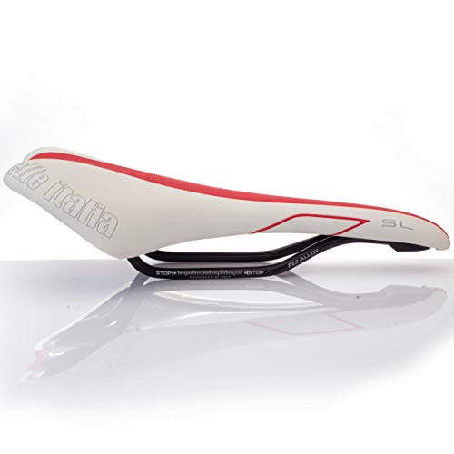 Selle Italia SL FEC Alloy Sillín, Unisex, Blanco y Rojo