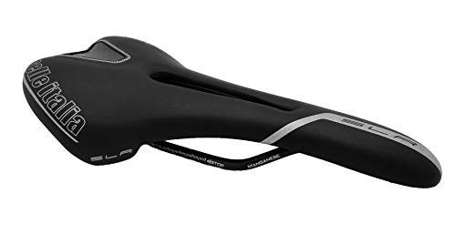 Selle Italia SLR Flow TM Sillín para Bicicleta, Unisex, Negro/Plateado, S2