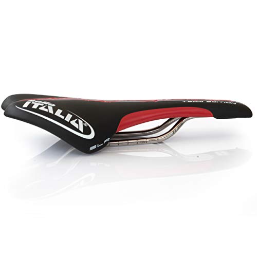 Selle Italia SLR Team Edition Sillín, Hombre, Negro/Rojo, S1