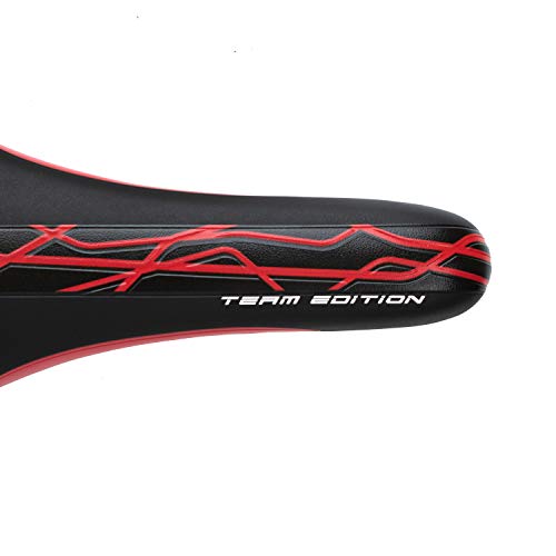 Selle Italia SLR Team Edition Sillín, Hombre, Negro/Rojo, S1