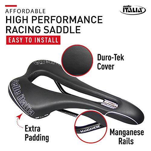 Selle Italia SRL TM Superflow S3 Sillín, Unisex Adulto, Negro, Talla Única