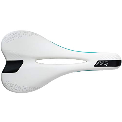 Selle Italia X1 Lady Flow FEC Alloy Sillín, Unisex, Blanco, Negro y Azul