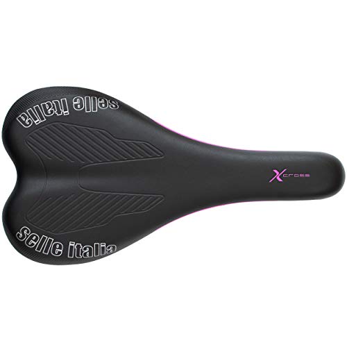 Selle Italia X1 Lady X-Cross FEC Sillín de aleación, Negro/Rosa